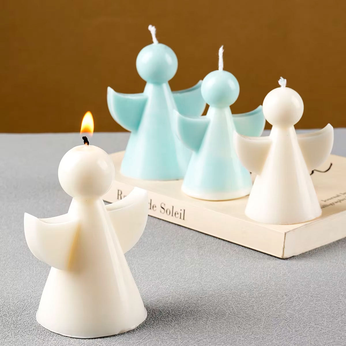 Molde de Silicón Velas Ángel 3D Bautizo Navidad Angelito