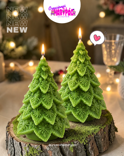 🎄 Molde de Silicón Pino Navideño Elegante Velas Artesanales