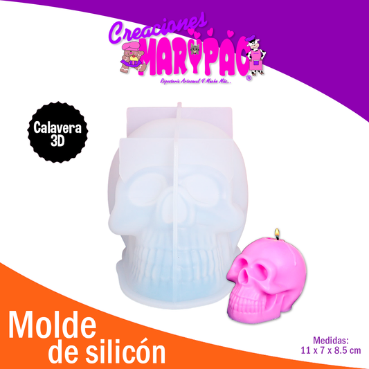 Molde De Silicón Calavera Velas Día de Muertos