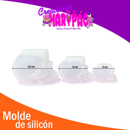 💀🕯️ Molde de Silicón – Calaveras para Velas (Pack 3 tamaños)