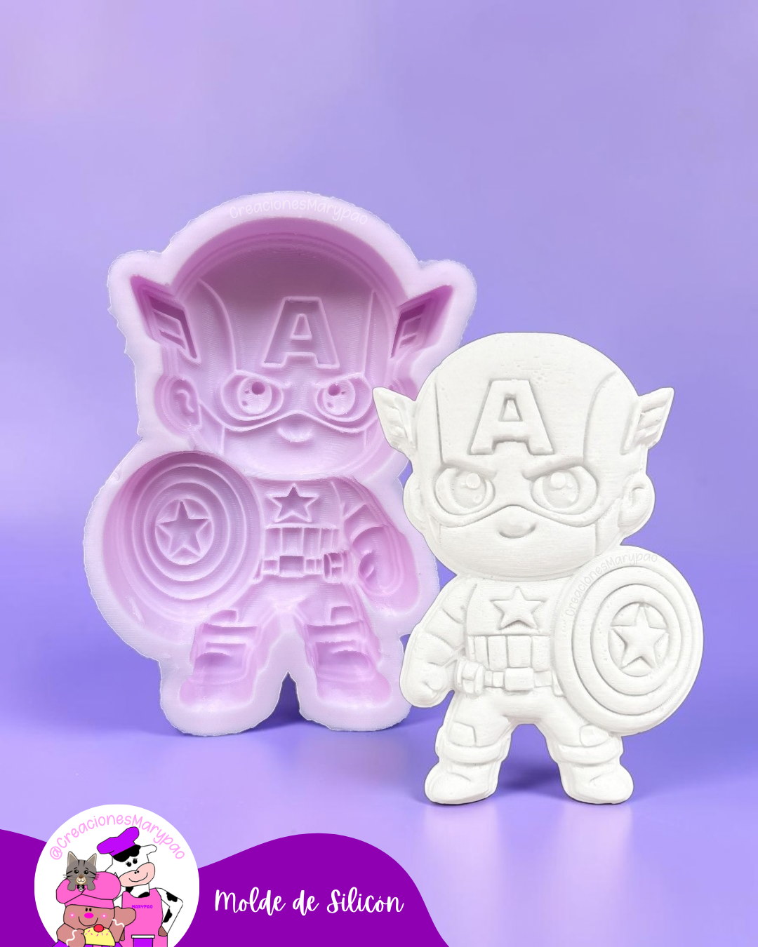 Moldes de Silicón Superhéroe Capitán💥