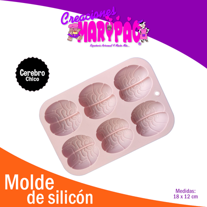 Molde De Silicón Cerebros Chicos Halloween