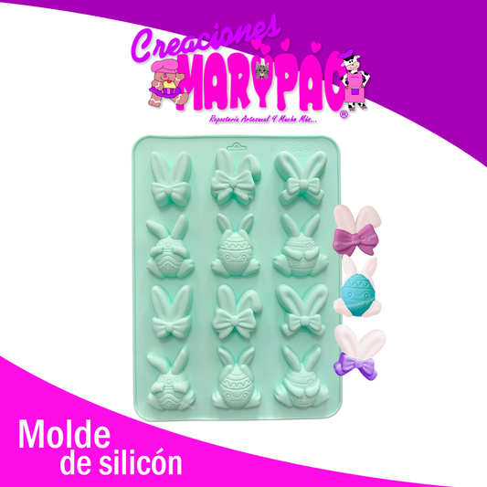 Molde Silicón Pascua Huevitos Orejas Conejo Chocolates