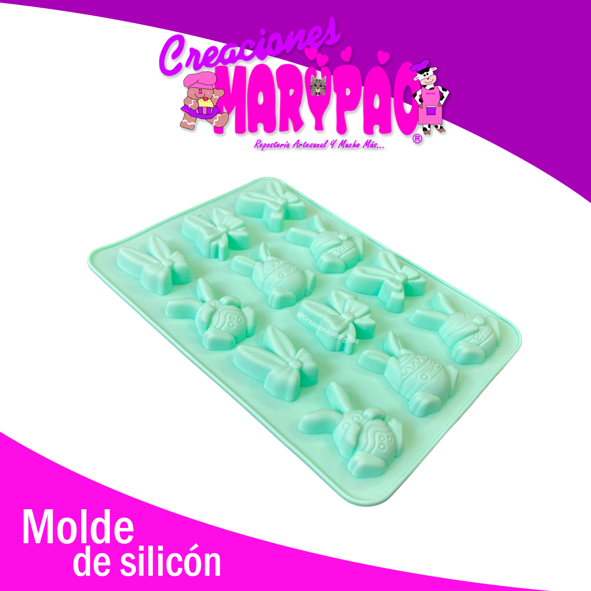 Molde Silicón Pascua Huevitos Orejas Conejo Chocolates