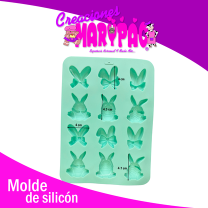 Molde Silicón Pascua Huevitos Orejas Conejo Chocolates