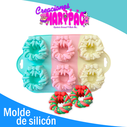 🎄 Molde de Silicón Coronas Navideñas – Multiusos