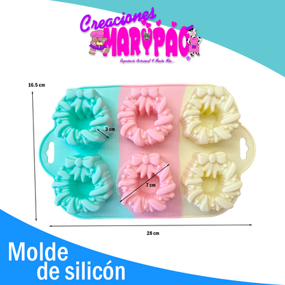 🎄 Molde de Silicón Coronas Navideñas – Multiusos