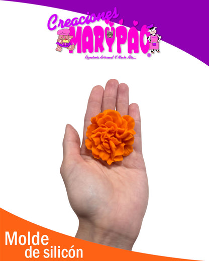 Molde De Silicón Flor de Cempasúchil Velas Día de Muertos Pack 2 Piezas🧡
