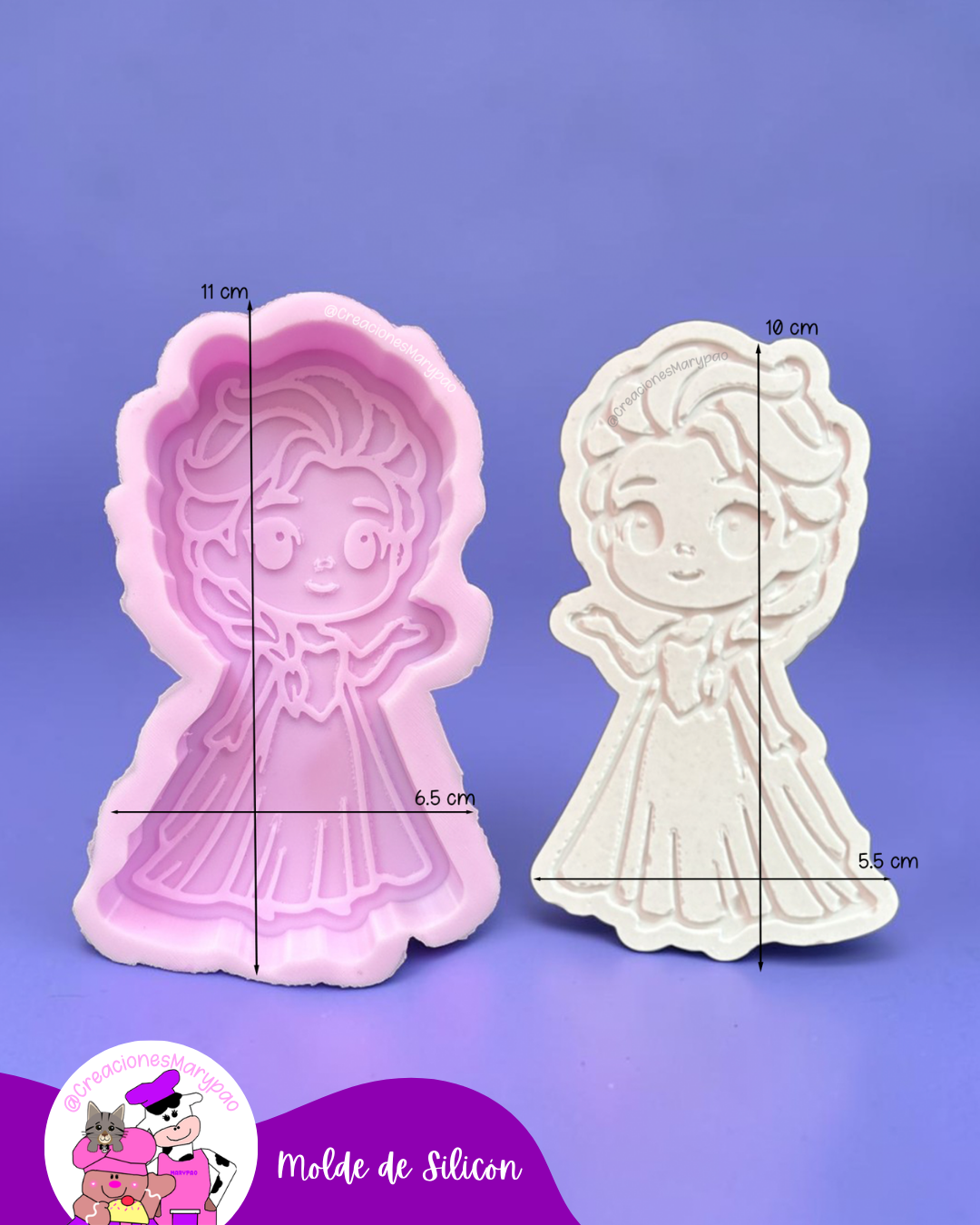 ❄️✨Moldes de Silicón Princesas Hermanas✨