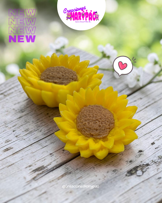 🌻 Molde de Silicón Girasol 6.5 cm para Velas, Jabones y Manualidades