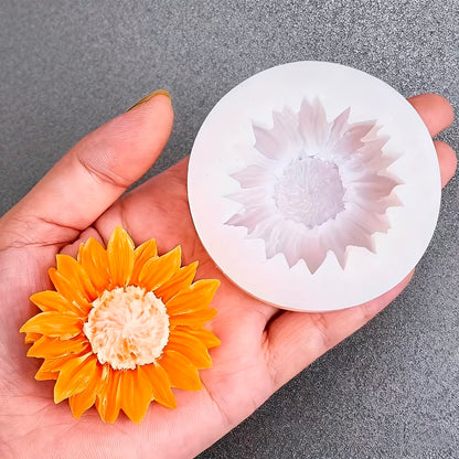 🌻✨ Pack de 2 Moldes de Silicón Girasol – Dos Tamaños, Infinitas Creaciones ✨🌻Velas y más