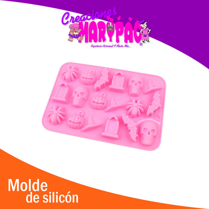 🎃 Pack de 2 Moldes de Silicón – Diseños Halloween Mini 💀