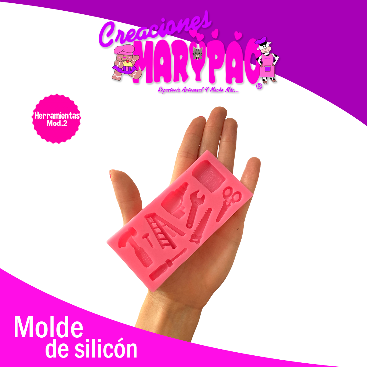 Molde Silicón Herramientas Mini Mod. 2