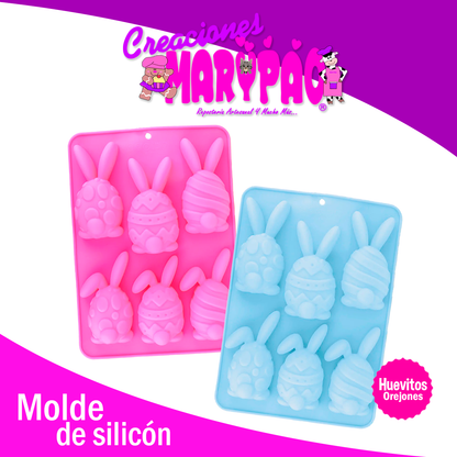 Molde Silicón Huevitos Orejones Pascua