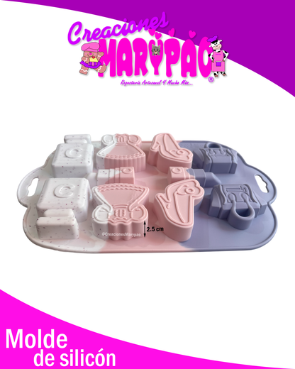 Molde de Silicón Fashion Girl: Accesorios Mujer Maquillaje 👠