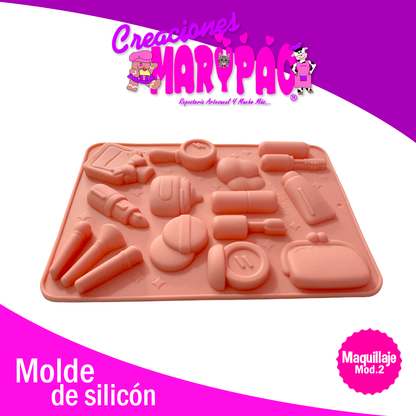 Molde De Silicón Maquillaje Mujer