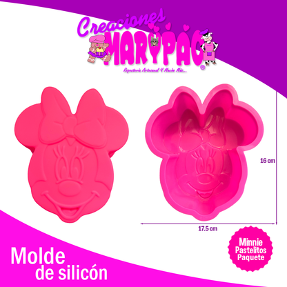 Moldes De Silicón Personajes Mickey, Minnie y Spideraman Paquete Pastelitos