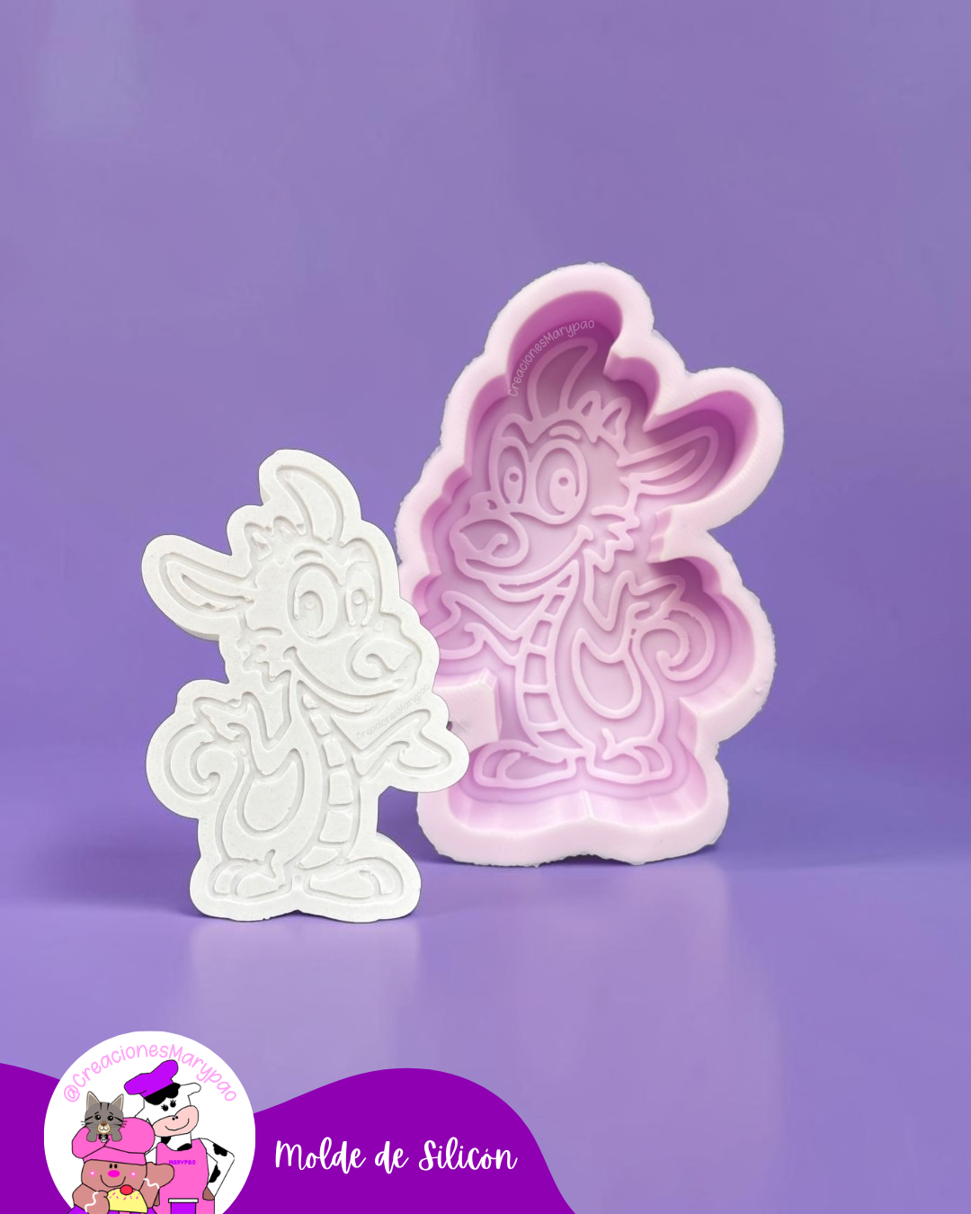 🌸Moldes de Silicón Princesa y Dragón🐉