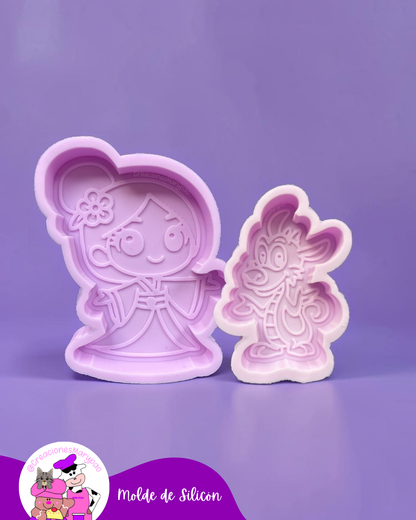 🌸Moldes de Silicón Princesa y Dragón🐉