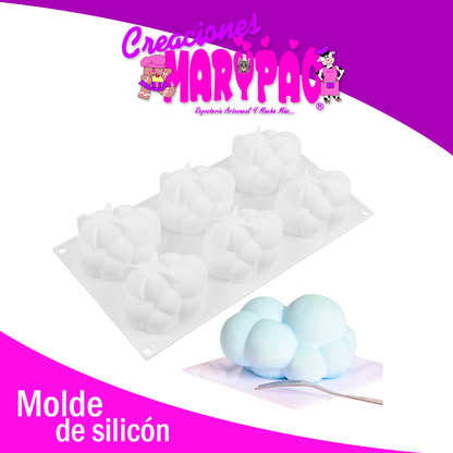 ☁️✨ Molde de Silicón Nubes 3D (Burbujas) ✨☁️