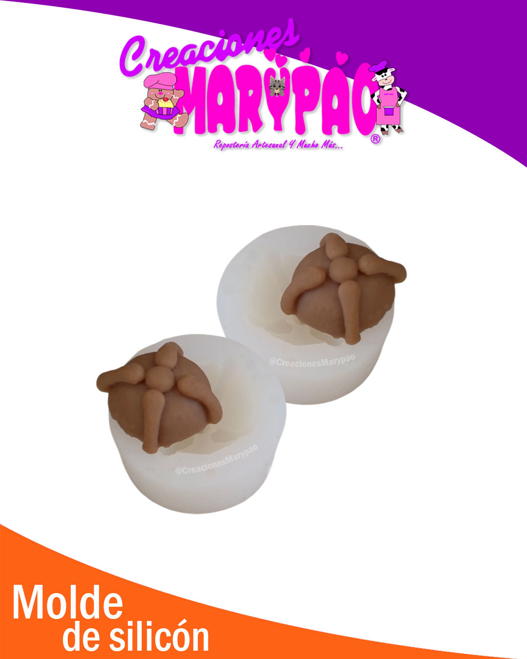 Molde De Silicón Pan de Muerto Velas Pack 2 Piezas 3 cm