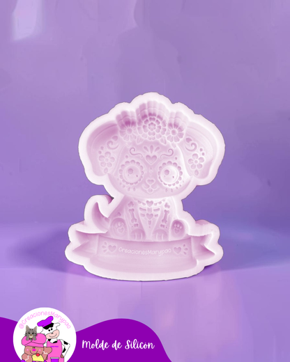 🐾💀Moldes de Silicón Perrito y Gatito Calavera✨