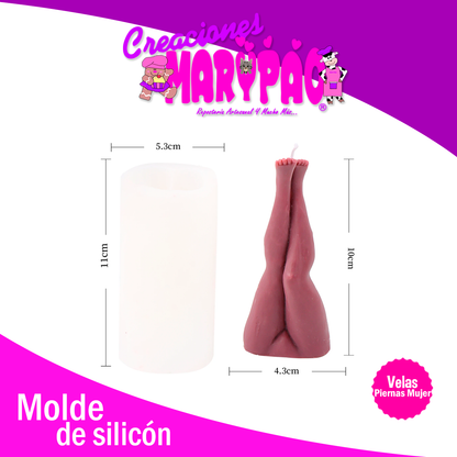 Molde De Silicón Para Velas Piernas Mujer