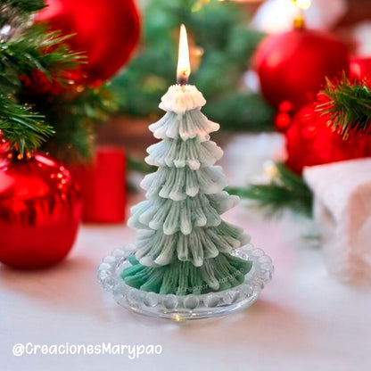 Molde De Silicón Árbol de Navidad Grande 16 cm Velas