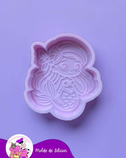 Moldes de Silicón Sirenita y Flounder 🌊🧜‍♀️