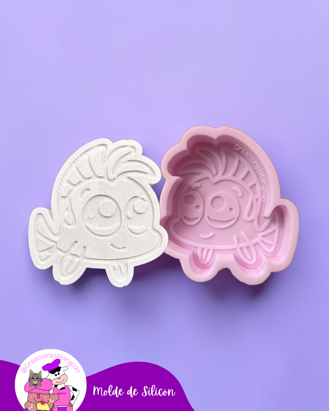 Moldes de Silicón Sirenita y Flounder 🌊🧜‍♀️