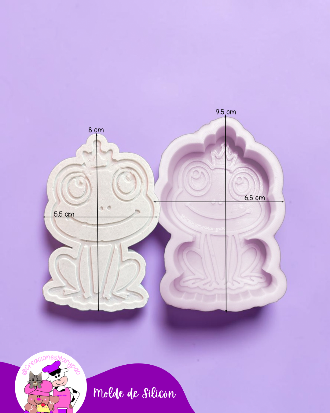 Moldes de Silicón Princesa y Sapo