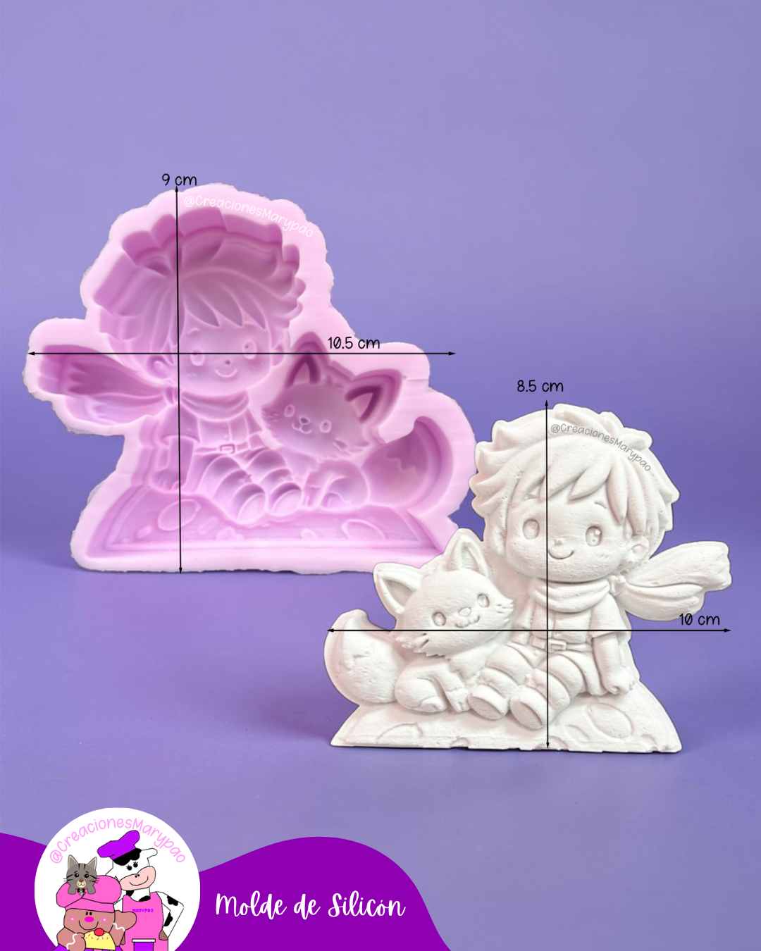 🌙✨ Molde de Silicón Principito🌙🦊