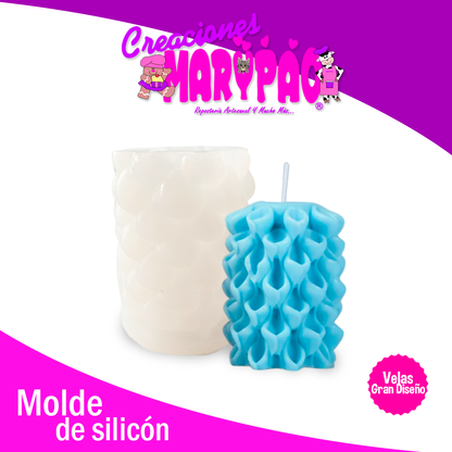 Molde De Silicón Para Velas Cilindro Pilar de Alcatraces