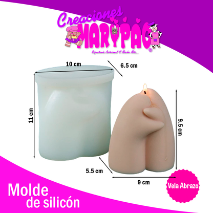 Molde De Silicón Velas Abrazo Amor