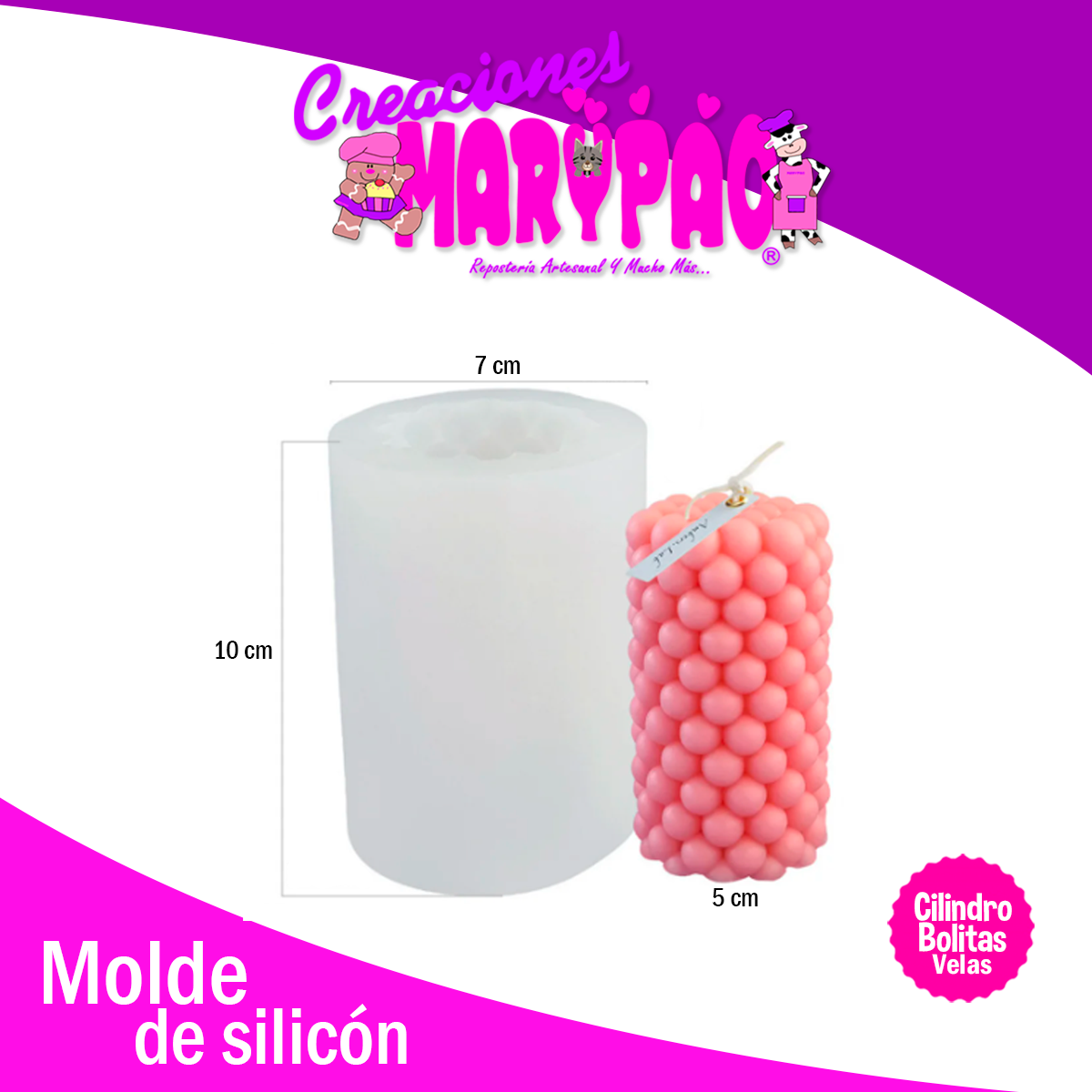 Molde De Silicón Para Velas Bolitas Esferas Mod.1