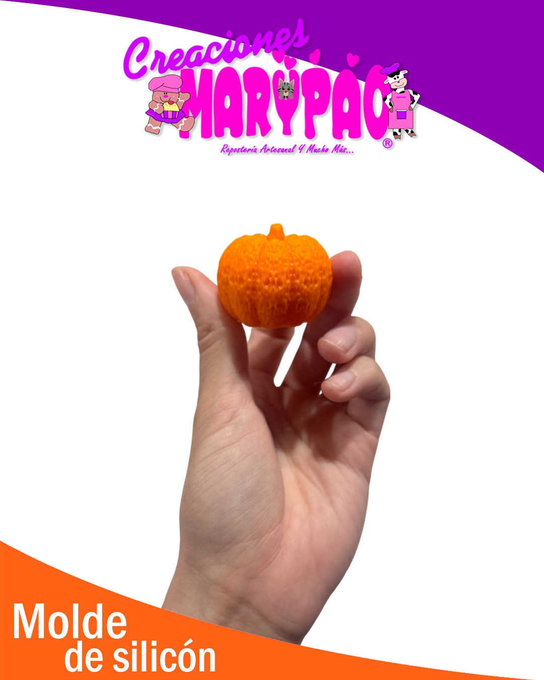 Molde De Silicón Calabaza Velas Pack 2 Piezas🎃