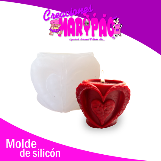 ❤️ Molde de Silicón para Velas Corazón – Diseño Elegante y Romántico🕯️
