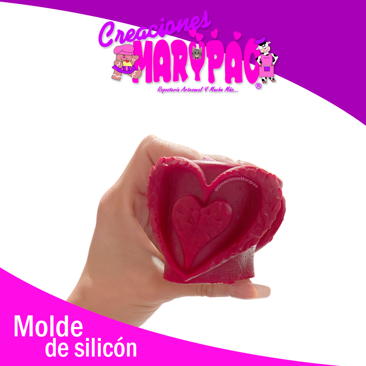 ❤️ Molde de Silicón para Velas Corazón – Diseño Elegante y Romántico🕯️
