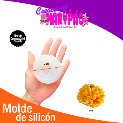 Moldes De Silicón Flor de Cempasúchil Día de Muertos Pack