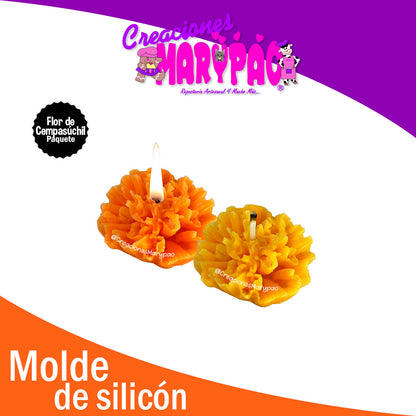 Moldes De Silicón Flor de Cempasúchil Día de Muertos Pack