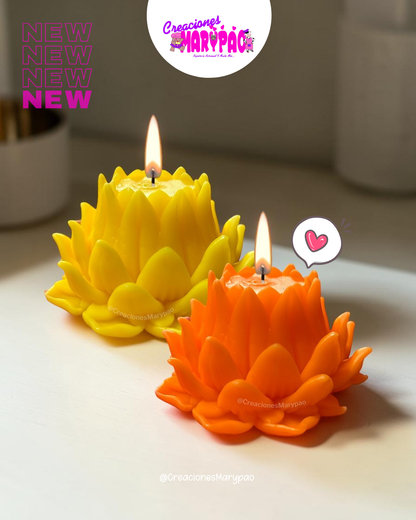 🌸 Molde de Silicón Flor de Loto Velas