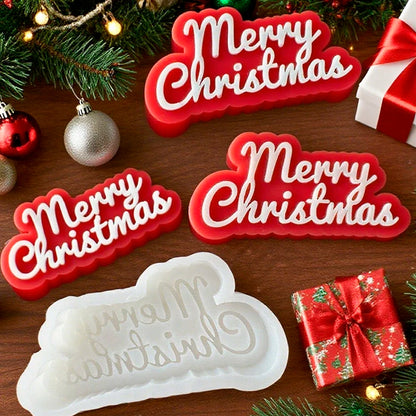 Molde de Silicón Velas Navidad Merry Christmas 🎄