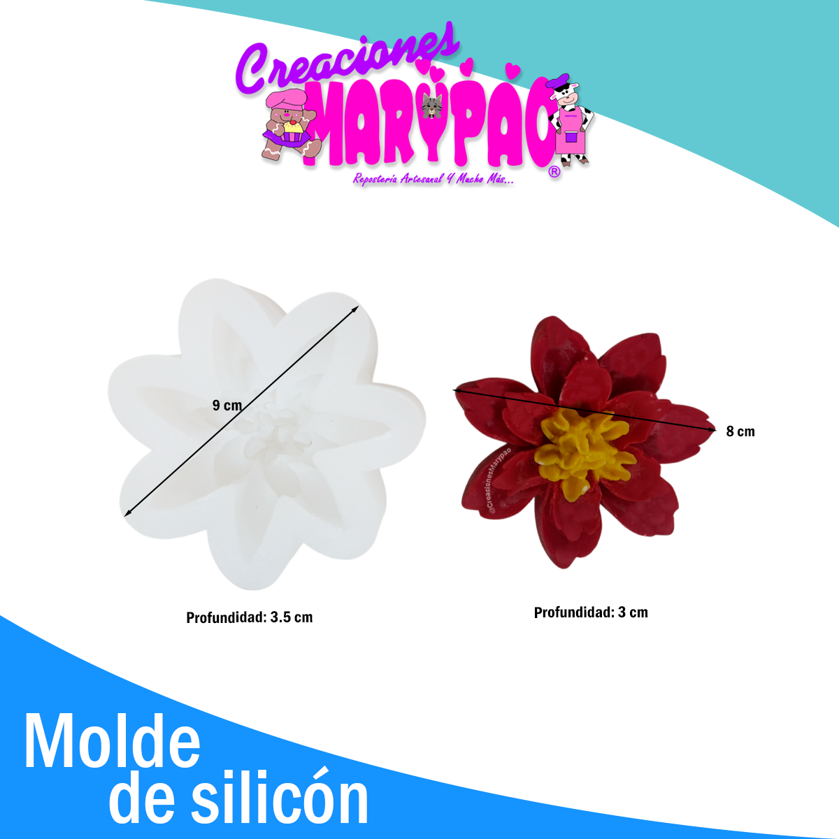 Moldes de Silicón Nochebuena Velas Navidad - Disponible en 2 Tamaños 🎄