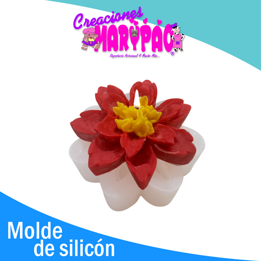 Moldes de Silicón Nochebuena Velas Navidad - Disponible en 2 Tamaños 🎄
