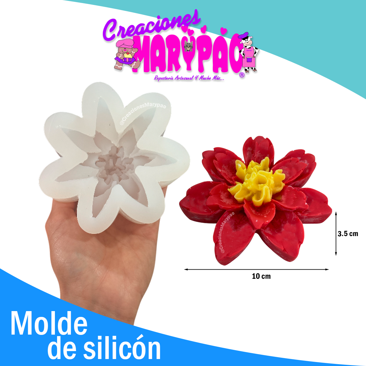 Moldes de Silicón Nochebuena Velas Navidad - Disponible en 2 Tamaños 🎄