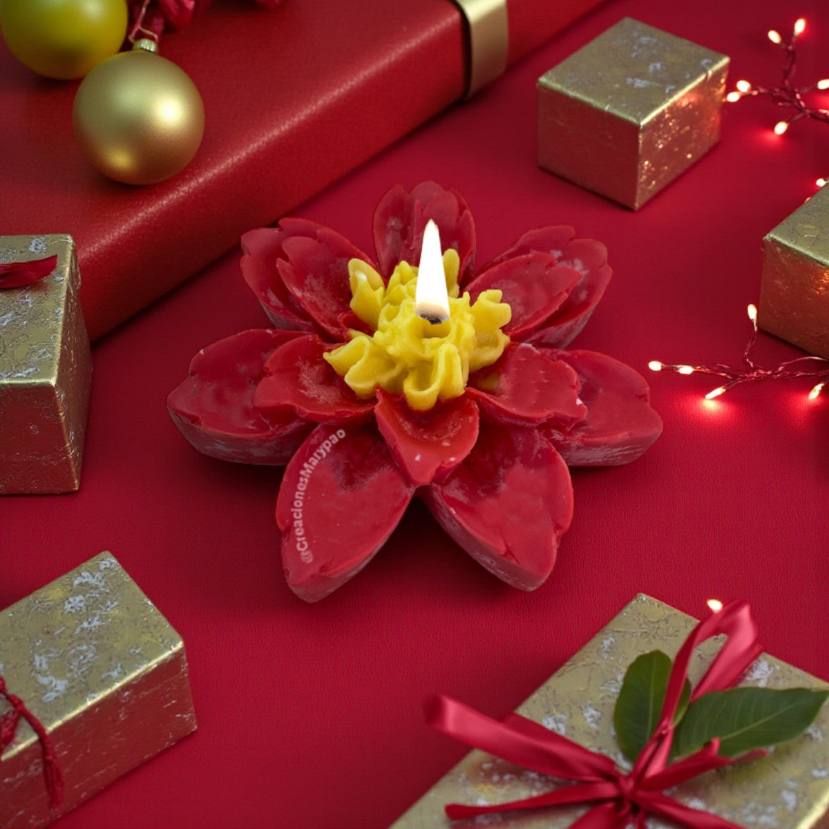 Moldes de Silicón Nochebuena Velas Navidad - Disponible en 2 Tamaños 🎄