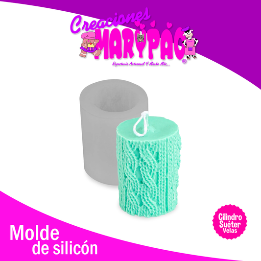 Molde De Silicón Para Velas Diseño Suéter Tejido