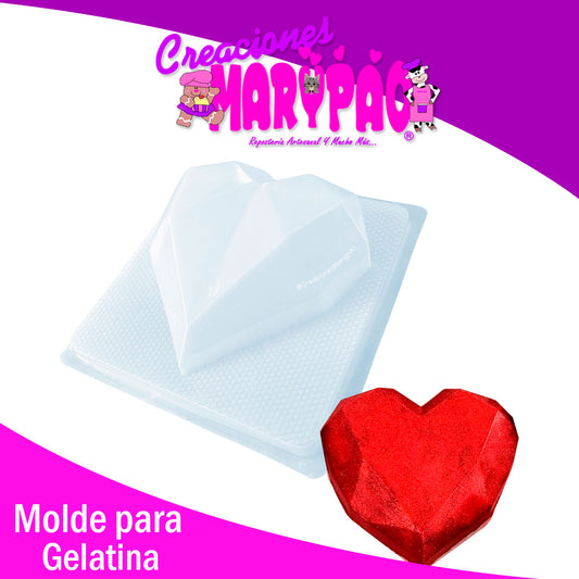 Molde Para Gelatinas Corazón Diamante Mod.28