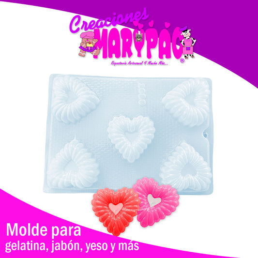 Molde Corazones Mod. 7 Jabones Gelatinas Febrero