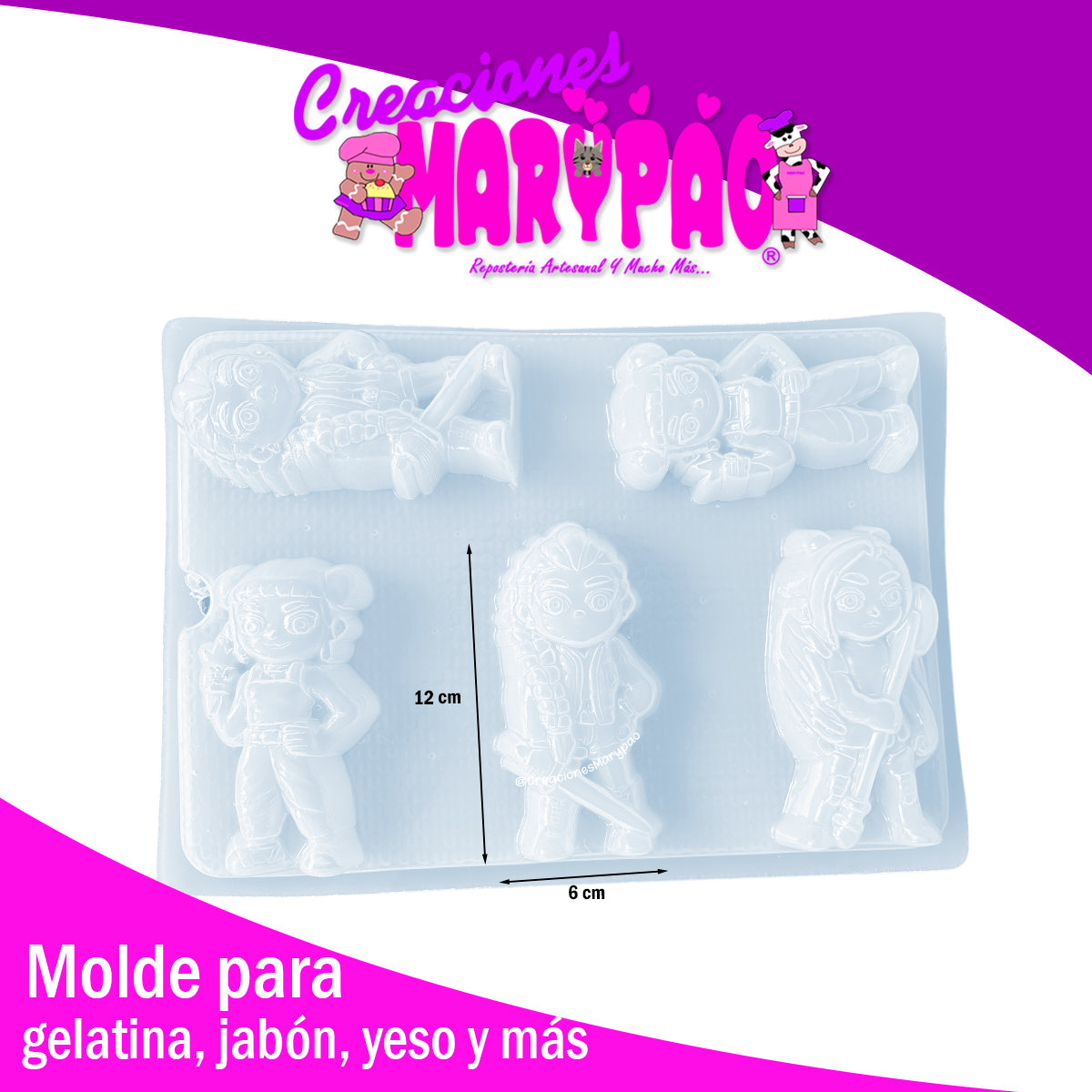 💖 Molde Guerreras K-Pop Yesitos Gelatinas Y Más 🌙✨